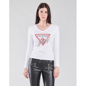 Guess LS VN ICON TEE Weiss